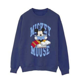 Disney Dames/Dames Mickey Mouse Boeken Lezen Sweatshirt (Marineblauw)