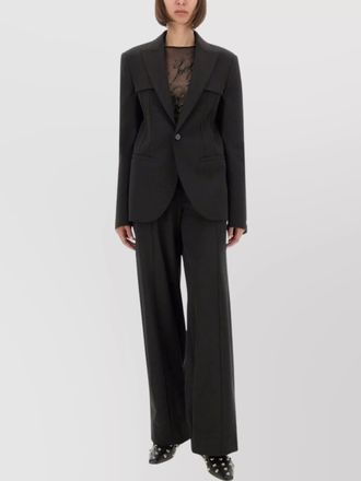 Jean Paul Gaultier tailored jacket with structured shoulders and front pockets