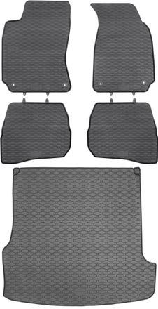 OEM Volkswagen Passat B5 Kombi / Variant De 10/1996 A 10/2005 Set - Alfombrillas De Goma Para Coche + Alfombrilla Para Maletero