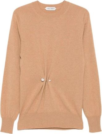 Alberta Ferretti Zachte Cashmere Trui voor Vrouwen - Dames - Cashmere truien - Bruin - XS - Truien & Vesten