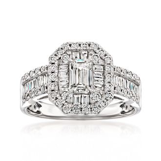 Ross-Simons Lab-Grown Diamond Cluster Ring in Sterling Silver