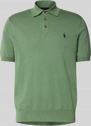 Polo Ralph Lauren Regular Fit Poloshirt mit Label-Stitching in Gruen, Größe XL