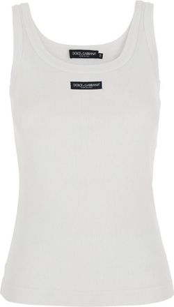 Dolce & Gabbana Canotta in cotone con logo Dolce & Gabbana