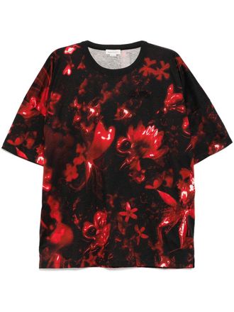 Alexander McQueen dropped shoulder T-shirt - men - Cotton - L - Black