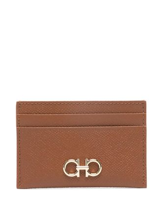 Ferragamo logo-detail card holder - Brown