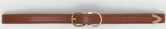 Maje Double-buckle Leather Belt - Camel - Maje