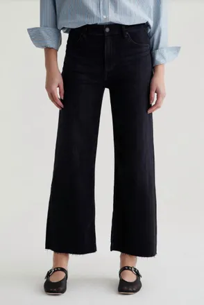 AG - Adriano Goldschmied Saige Wide Leg Crop Jeans In Gasgow