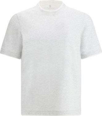 Brunello Cucinelli Gray Cotton Mens T-Shirt