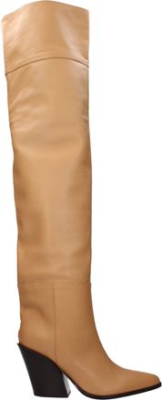 Jimmy Choo London Beige Leather Ankle Womens Boots