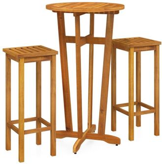 vidaXL vidaXL 3 Piece Garden Bar Set Solid Wood Acacia