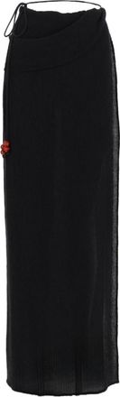 Magda Butrym Black Solid Maxi Skirt