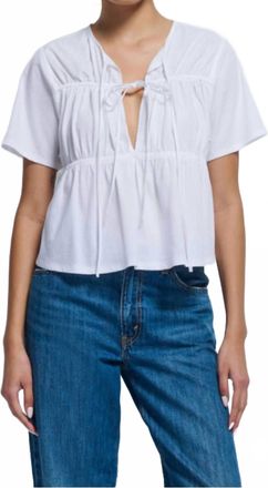 Nation Ltd Robin Tie Front Top In White