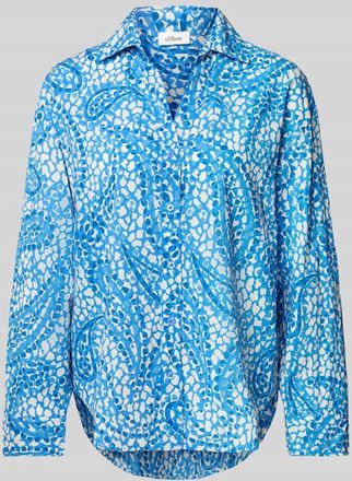 s.Oliver Red Label Relaxed Fit Hemdbluse aus reiner Baumwolle in Blau, Gr&ouml;&szlig;e 38