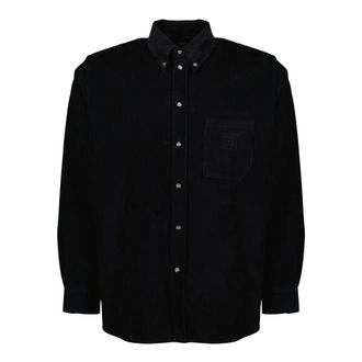 Fendi Casual Shirts, male, Black, Size: L Needlecord Shirt