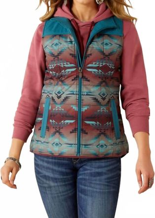 Ariat Womens Crius Vest In Teal/wine