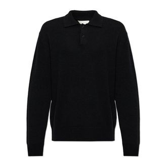 Lisa Yang Cashmere Polo Rufus - Heren - Truien - Zwart - Maat: XL Kasjmier