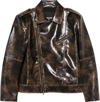 Patrizia Pepe Giacca biker a maniche lunghe - Marrone