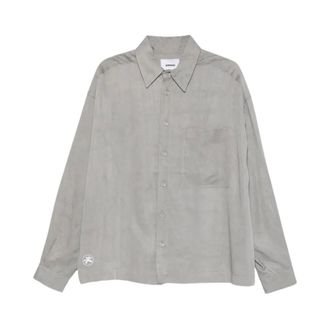 BONSAI Casual Shirts, male, Gray, Size: M Check Botton Down Shirt