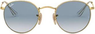 Ray-Ban Mens 0RB3447N 001/3F 50 Sunglasses, Arista/Crystal White Grad.Blue