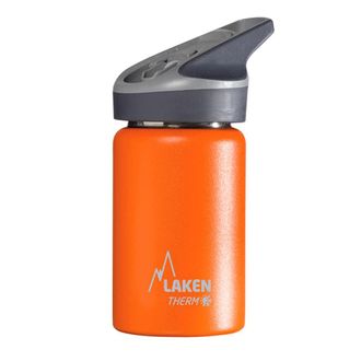 None Laken Jannu, Bottiglia DAcqua Termica E Isolante In Acciaio Inox Per Bambini, Borraccia Bocca Larga, Arancione, 500 Ml