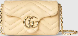 Gucci GG Marmont Mini Shoulder Bag, Beige, Leather