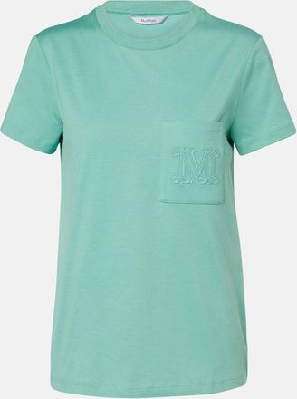 Max Mara T-shirt Papaia in jersey di cotone con ricamo
