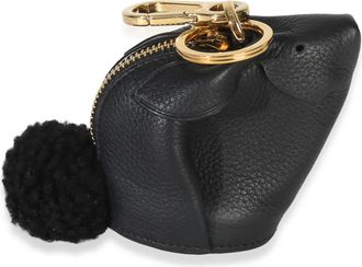 Loewe Calfskin Shearling Bunny Coin Purse