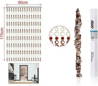 Trade Shop Trade Shop - Tenda Moschiera Con Anelli Cerchi Colorati Supporto Per Porta 90 X 175cm 2002916