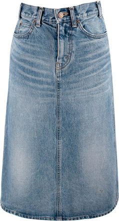 Celine Denim Midi Skirt Size XXS