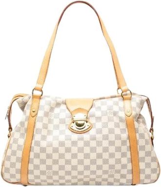 Louis Vuitton Pre-owned Shoulder Bags, female, Beige, Size: ONE SIZE Pre-owned Stresa GM Damier Azur Handbag