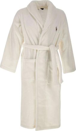 Polo Ralph Lauren Cotton Terry Robe - Heren - Badjassen - Wit - L/Xl - Katoen - Nachtkleding