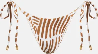 Vix Tie Side printed bikini bottoms