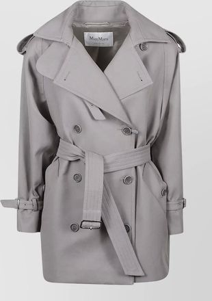 Max Mara belted waist jacket epaulettes storm flap