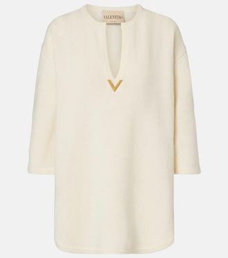 Valentino Jersey de lana virgen con VGold