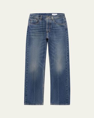 Alexander McQueen レギュラーフィットジーンズ ブルー SS25 フォールドオーバー ウエスト ジーンズ | ブルー | Alexander