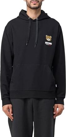 Moschino Hoodies & sweatvesten, Heren, Zwart, M, Katoen, Teddybeer Katoenen Hoodie