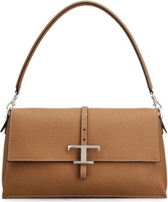 Tod's Brown T Timeless Small Shoulder Bag