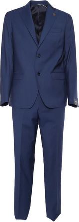 Breras Milano Single-breasted pakzakken kostuum - Heren - Business pakken - Blauw - M - Wol - Kostuums