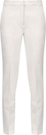 Pinko Stijlvolle Bello Punto Broek - Dames - Slim Fit Broeken - Wit - L - Broeken