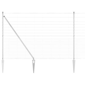 Berkfield Home Field Fence 1.6x25 m Galvanised Steel in Silver