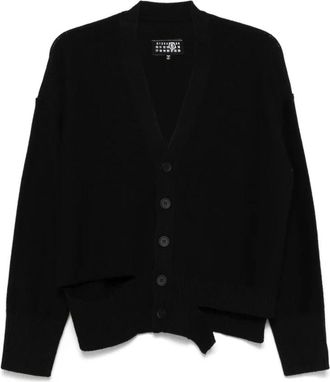 Maison Margiela Stijlvolle Gebreide Vest voor Vrouwen - Dames - Vesten - Zwart - XS - Truien & Vesten