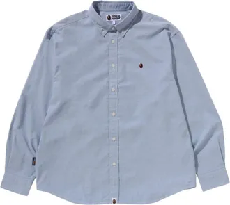 A Bathing Ape One Point Oxford LS Shirt Blue 1K80-131-306-BLUE