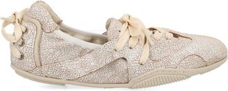 Acne Studios Cracked Leather Lace Ballerina Sneakers