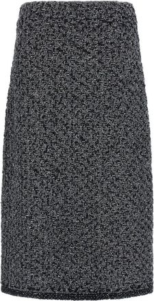 Fabiana Filippi Blue Tweed skirt