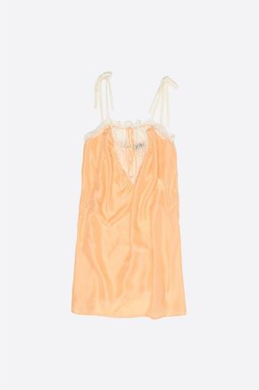 Bimba & Lola Short Silk Strappy Dress in Orange at Nordstrom, Size Xx-Small
