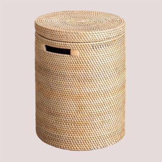 Sklum Cesto Para Ropa Redondo &Oslash;30 Cm En Rat&aacute;n Guacui Sklum