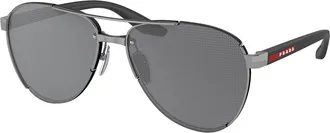 Prada PS51YS 5AV07U Mens Sunglasses Silver Size 61