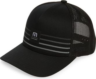 Travis Mathew Reel Living Trucker Hat in Black at Nordstrom Rack
