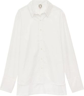 Ines De La Fressange Falco Shirt - Dames - Overhemden - Wit - 2XS - Katoen - Overhemden