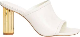 Jonathan Simkhai Womens Winston Open Toe Mule Heels In Ivory
